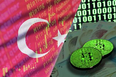 Флаг Турции, биткойн